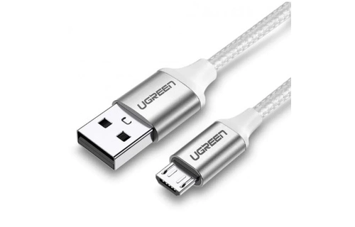 Cáp UGREEN USB 2.0 A đến Micro USB Mạ niken 0,25m (Trắng)